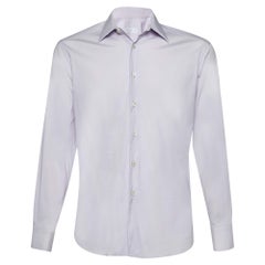 Prada Light Lavender Stretch Cotton Long Sleeve Shirt S