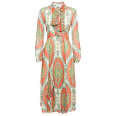 Etro - Robe midi plissée à imprimé cachemire multicolore S