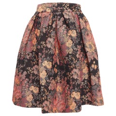 Maje Jacquard negro Lurex Falda plisada hasta la rodilla L