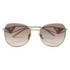 Prada Gold Gradient SPR57Y Logo Square Sunglasses
