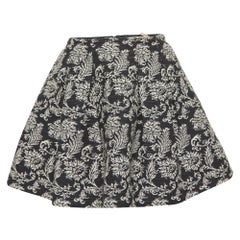 Alice + Olivia Minifalda plisada de jacquard negra S