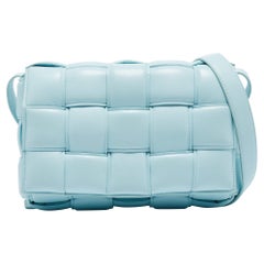 Bottega Veneta Light Blue Padded Leather Cassette Shoulder Bag
