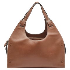 Borsa a spalla Ahres in pelle marrone Bally