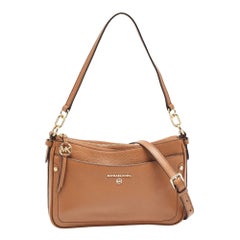 Michael Kors Brown Leather Medium Jet Set Shoulder Bag