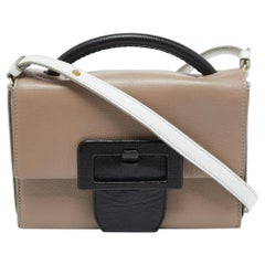 Bolso de asa superior de piel tricolor Maison Martin Margiela