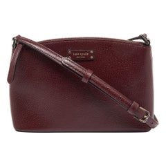 Kate Spade Burgundy Leather Jeanne Crossbody Bag