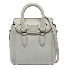 Alexander McQueen Minibolso Heroína de piel azul claro