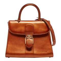 Delvaux - Sac à main en cuir Brillant Sellier GM - Bronze métallisé