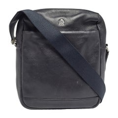 Bolso Mensajero Dunhill Negro Piel con Cremallera