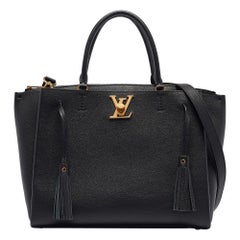 Louis Vuitton Black Leather Lockme Day MM Bag