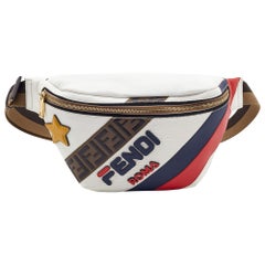 Fendi x Fila Borsa con cintura in pelle bianca/multicolore