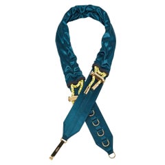 Fendi Teal Blue Satin Shoulder Strap