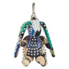 Burberry Multicolor Cashmere Studded Vera Hare Bag Charm