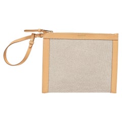 Burberry - Marsupio in tela e pelle beige/abbronzata