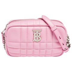 Burberry Borsa fotografica Lola Mini in pelle trapuntata rosa