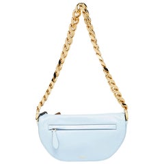 Burberry - Petit sac à bandoulière Olympia en cuir bleu pâle