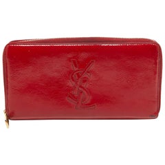 Portafoglio Belle De Jour in vernice rossa di Yves Saint Laurent