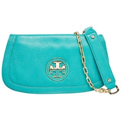 Tory Burch Green Leather Amanda Crossbody Bag