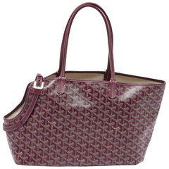 Goyard Bourgogne Goyardine Toile enduite et cuir The Chien Gris Bag