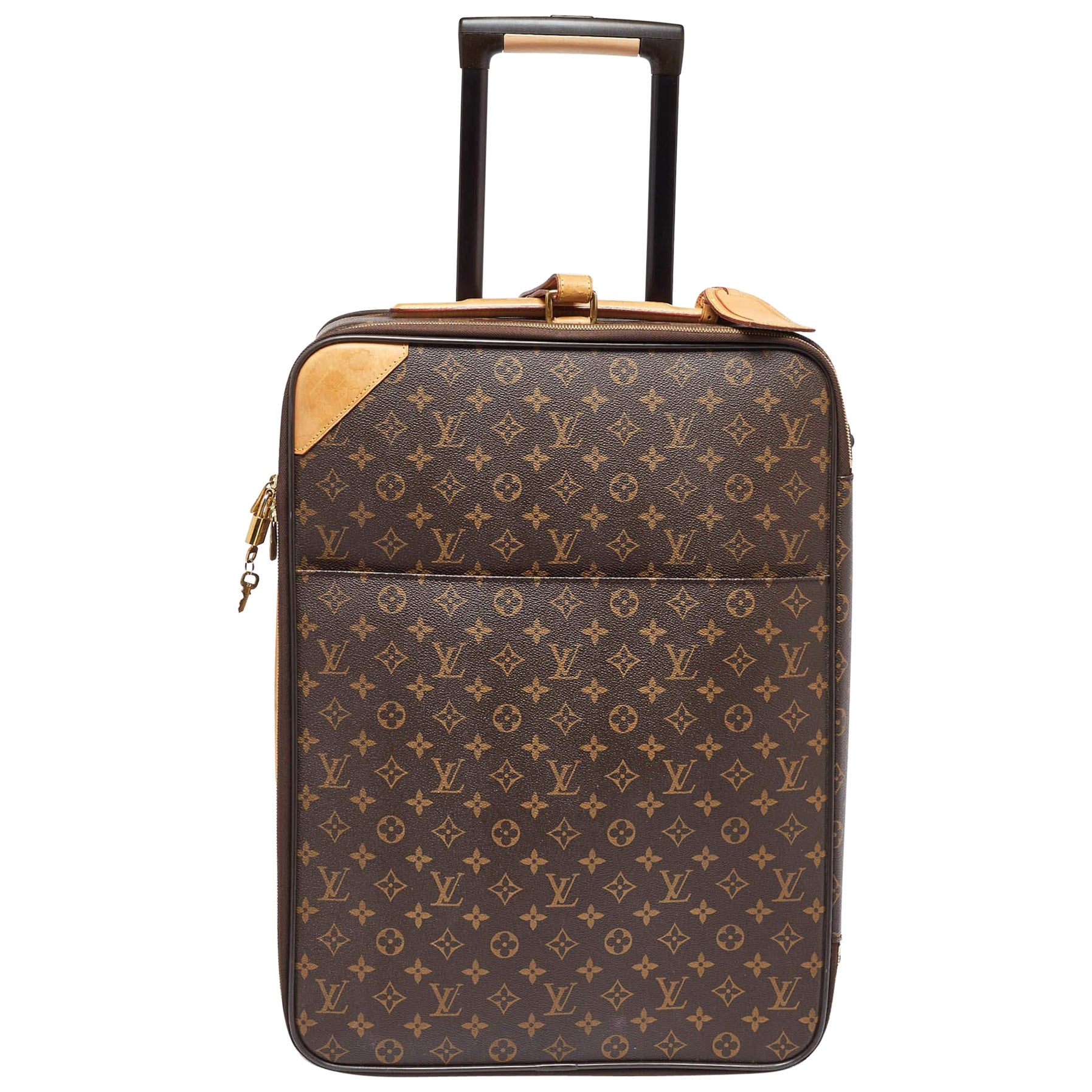 Sac à main Louis Vuitton Business Pegase Legere 55 en toile avec monogramme