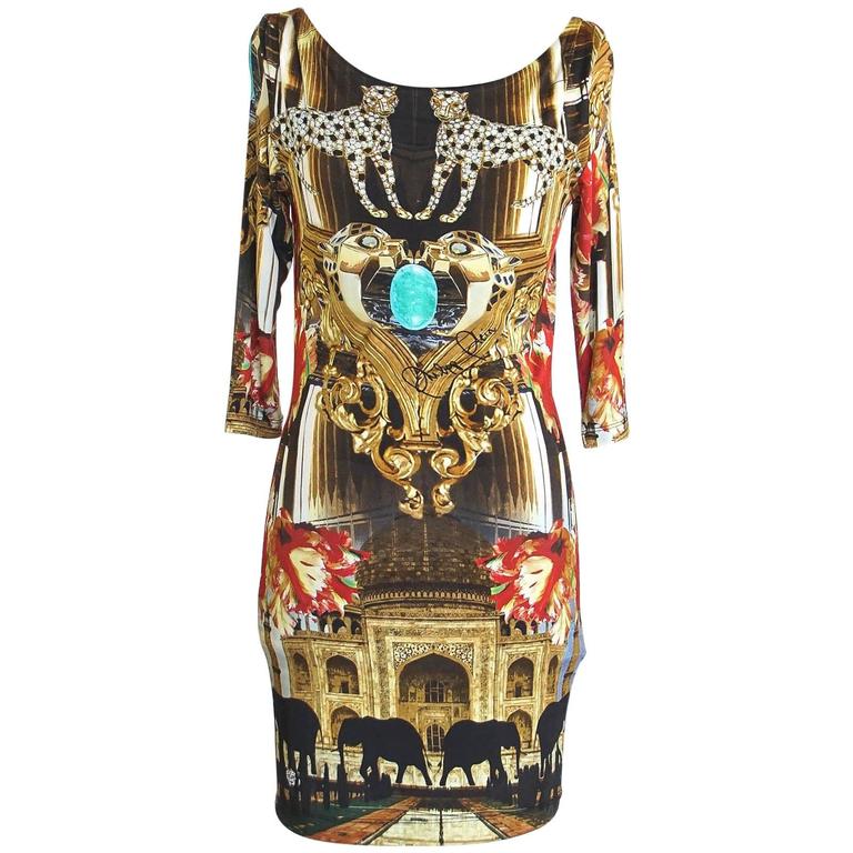 Philipp Plein Couture Dress Limited Edition Exotic Indian Print 3 4 Philipp Plein Couture Dress Limited Edition Exotic Indian Print 3 4 Sleeve S For