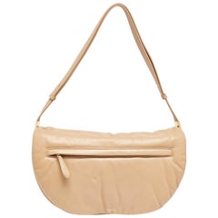 Burberry - Sac à bandoulière Olympia XL en cuir beige