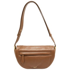 Burberry Brown Leather Small Olympia Shoulder Bag