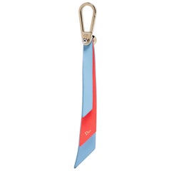 Dior Blue/Orange Leather Key Chain