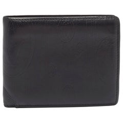 Cartier Black Leather Happy Birthday Bifold Compact Wallet