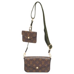 Louis Vuitton Khaki Monogram Canvas Félicie Strap & Go Bag