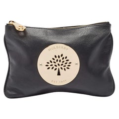 Mulberry Schwarzes Leder Daria Pouch