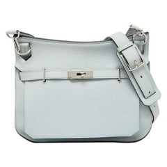 Hermès Blue Pale Taurillon Clemence Leather Palladium Finish Jypsiere 28 Bag