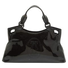 Cartier Black Patent Leather Small Marcello De Cartier Tote