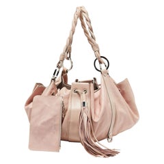 Givenchy: borsa con coulisse e nappe in pelle rosa