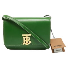 Burberry - Petit sac à bandoulière en cuir vert TB