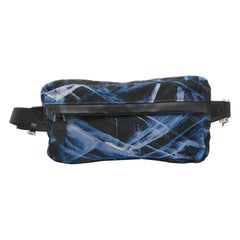 Montblanc Black/Blue Nylon Meisterstuck Selection Glacier Belt Bag