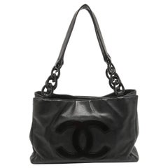 Chanel Shopper Tote in pelle nera Bekko