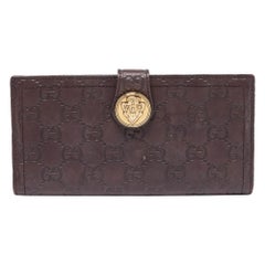 Gucci Brown Guccissima Leather Hysteria Continental Wallet