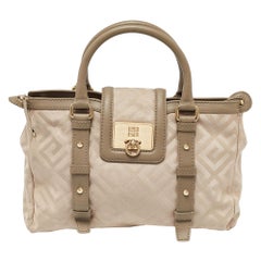 Bolso de lona y piel Givenchy Beige Signature