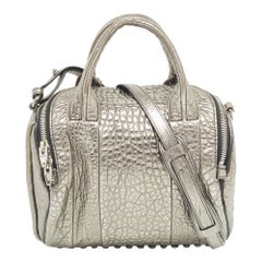 Borsa Rocco di Alexander Wang in pelle testurizzata metallizzata