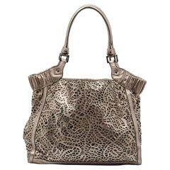 Burberry Metallic Laser Cut Leather and PVC Tote