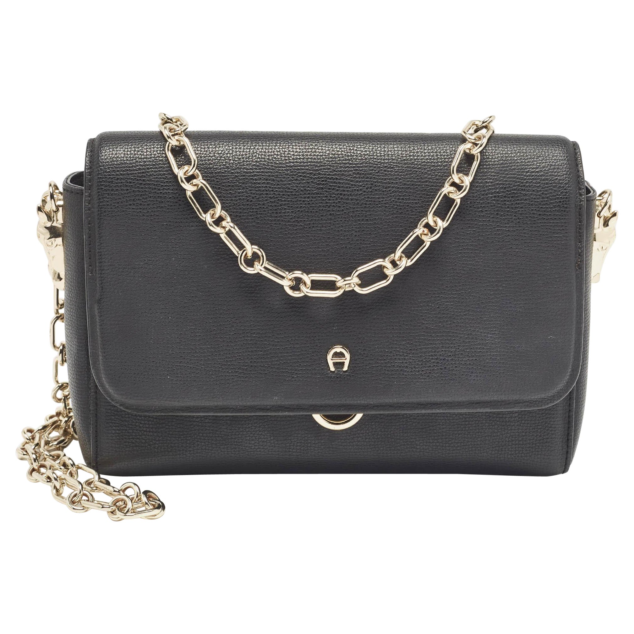 Bolso Aigner Grazia de piel negra en venta