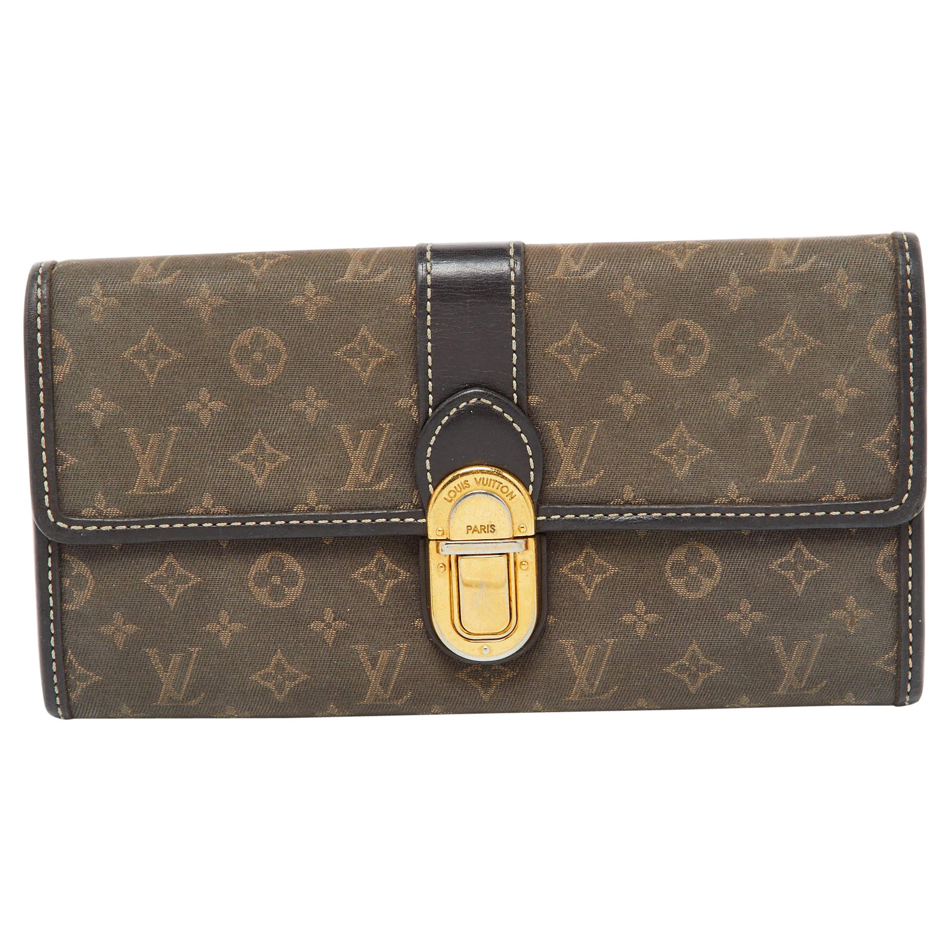 Louis Vuitton Brown Monogram Idylle Canvas and Leather Sarah Wallet For Sale