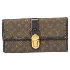 Louis Vuitton Brown Monogram Idylle Canvas and Leather Sarah Wallet