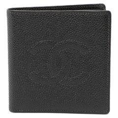 Chanel Black Caviar Leather Bifold Wallet