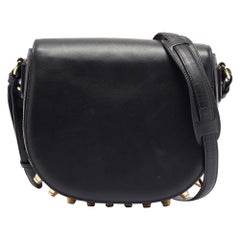 Alexander Wang Borsa a spalla Lia in pelle nera con borchie