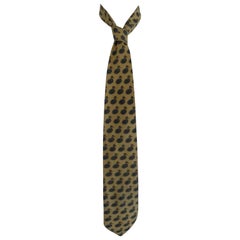 Valentino Yellow Gooses Silk Tie