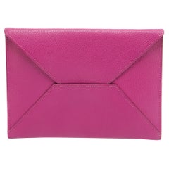 Hermès Magnolia/Jaune Ambre/Cappucine Cartera Trío de sobres de piel