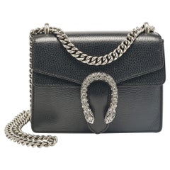 Gucci Black Leather Mini Dionysus Shoulder Bag