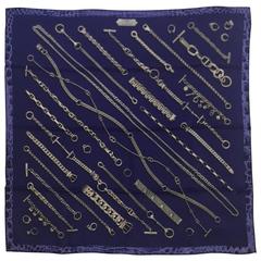 2008 Hermes Chaines and Gourmettes 70cm Silk Scarf